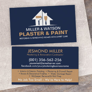 Plastering and Painting Services  Business Card