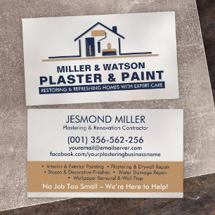 Plastering and Painting Services  Business Card