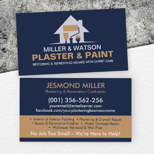 Plastering and Painting Services  Business Card