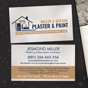 Plastering and Painting Services  Business Card