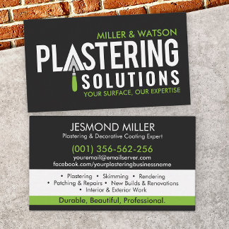 Plastering Services Business Card