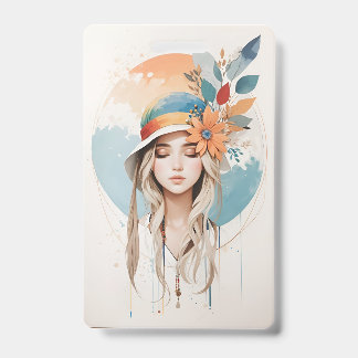  Plastic Badge - Vertical ID Badge