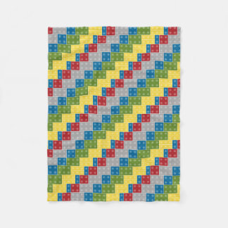 Plastic Blocks Pattern Illustration Fleece Blanket