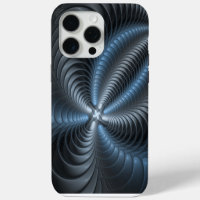 Plastic Blue Grey 3D Fractal Art Modern Abstract