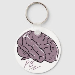 Plastic Brain Logo Keychain
