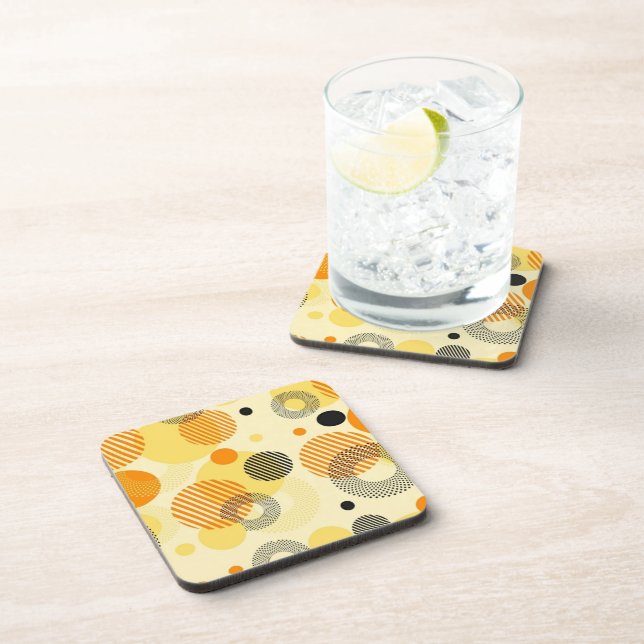 Plastic Coaster Set-Abstract Print (Right Side)