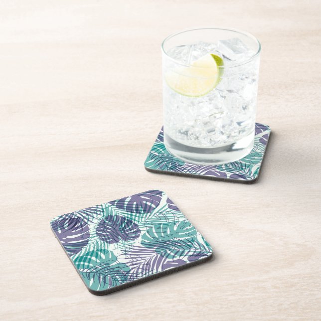 Plastic Coasters Tropical Palms (Right Side)
