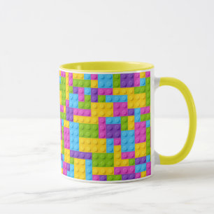 Plastic Construction Blocks Pattern Mug