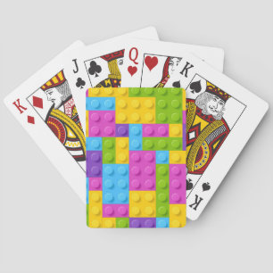 Plastic Construction Blocks Pattern Playing Cards