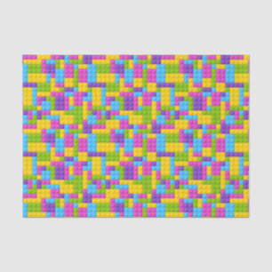 Plastic Construction Blocks Pattern Tissue Paper