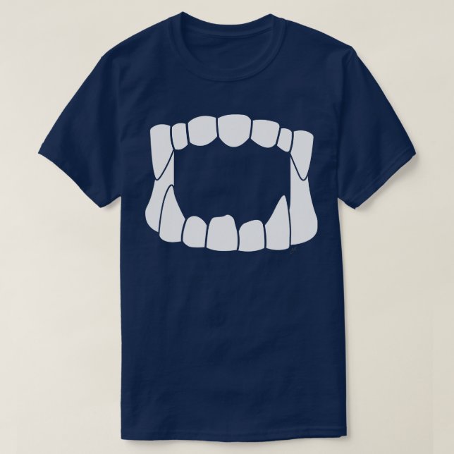 Plastic Fangs for face mask T-Shirt (Design Front)