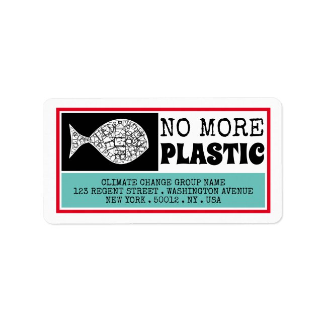 Plastic Fish, Climate Change Label (Front)