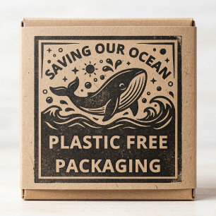 Plastic Free Packaging Stamp for E-Commerce