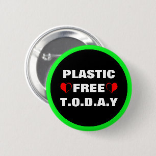 Plastic FREE today & Hearth Extinct Rebellion 6 Cm Round Badge