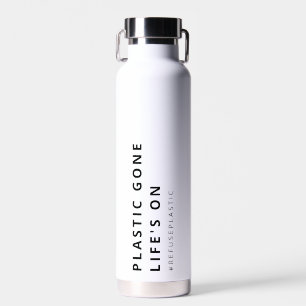 PLASTIC GONE, LIFE'S ON SAVE PLANET SEA TURTLE WATER BOTTLE