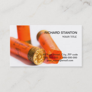 Plastic hunt cartriges business card