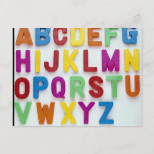 Plastic letters for kids postcard