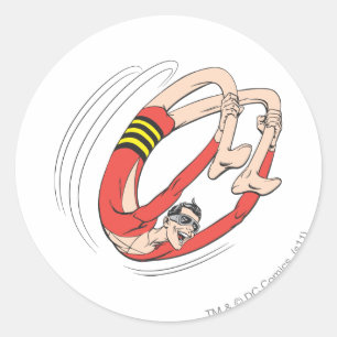 Plastic Man Backbend Wheel Classic Round Sticker