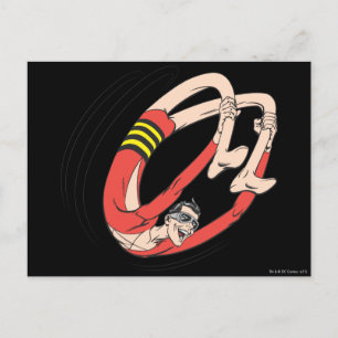Plastic Man Backbend Wheel Postcard