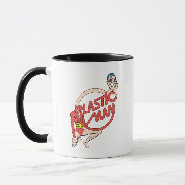Plastic Man Rubberneck Sign Mug (Left)