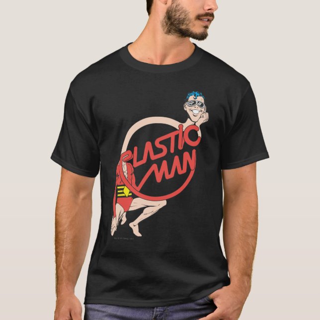 Plastic Man Rubberneck Sign T-Shirt (Front)