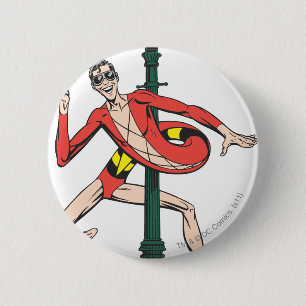 Plastic Man Wraps Streetlamp 6 Cm Round Badge