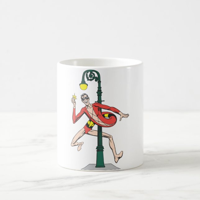 Plastic Man Wraps Streetlamp Coffee Mug (Center)