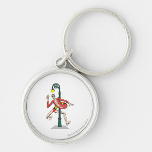 Plastic Man Wraps Streetlamp Key Ring