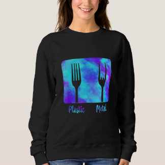 Plastic Metal Fork Rock On Heavy Metal Music  2 Sweatshirt