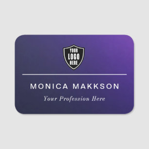 Plastic Name Tag Magnetic or Pin Custom Logo