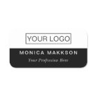 Plastic Name Tag Magnetic or Pin Custom Logo
