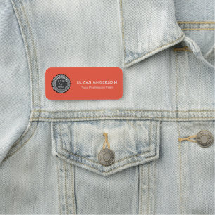 Plastic Name Tag Magnetic or Pin Custom Logo