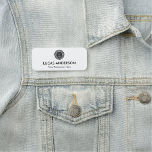 Plastic Name Tag Magnetic or Pin Custom Logo