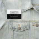 Plastic Name Tag Magnetic or Pin Custom Logo