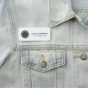 Plastic Name Tag Magnetic or Pin Custom Logo