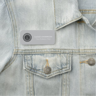 Plastic Name Tag Magnetic or Pin Custom Logo