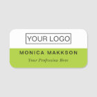 Plastic Name Tag Magnetic or Pin Custom Logo