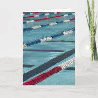 Plastic separators in a swimming pool creating