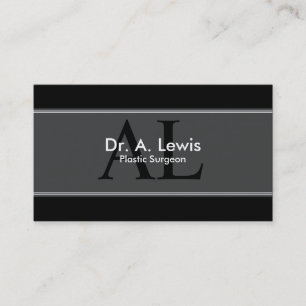 Plastic Surgeon Business Card - Monogram