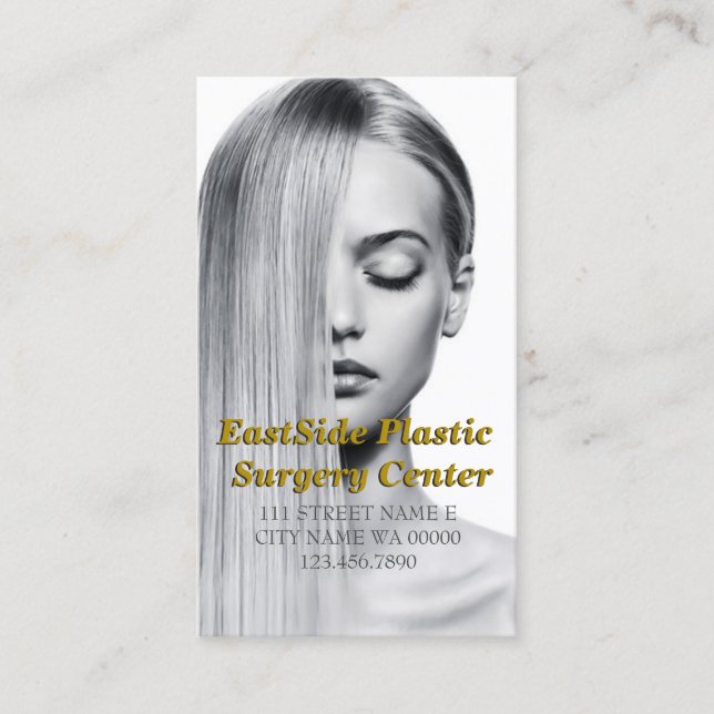 Plastic Surgeon Cosmetic Medical Spa Business Card (Front)