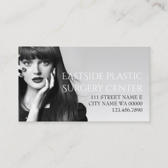 Plastic Surgeon Cosmetic Medical Spa Business Card (Front)