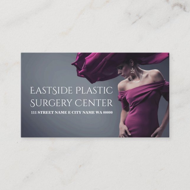 Plastic Surgeon Cosmetic Medical Spa Business Card (Front)
