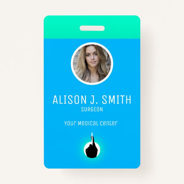 Plastic surgeon / Doctor / Surgeon assistant ID Badge (Front)