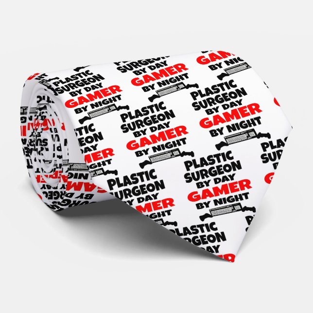 Plastic Surgeon Gamer Tie (Rolled)