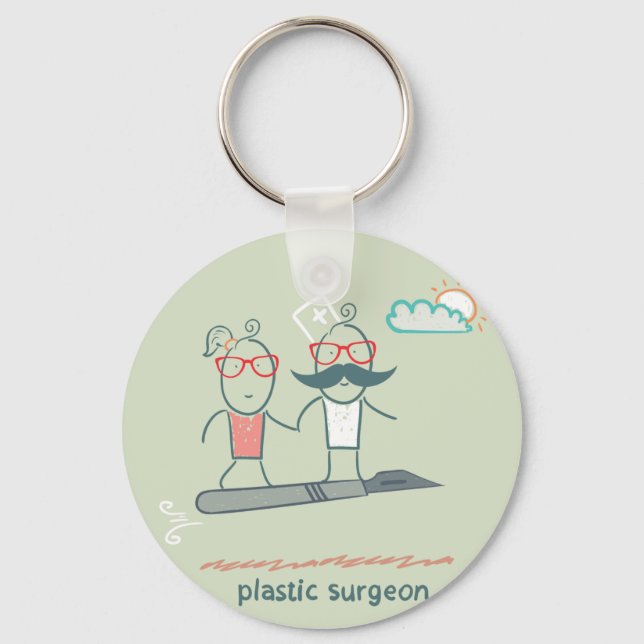 Plastic Surgeon Keychain (Front)