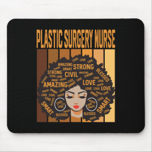 Plastic Surgery Nurse Powerful Black History Month Mouse Pad