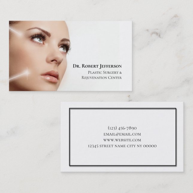 Plastic Surgery & Rejuvenation Centre Business Card (Front/Back)