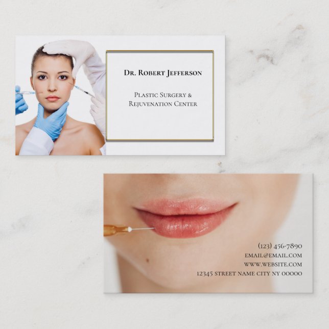 Plastic Surgery & Rejuvenation Centre Business Card (Front/Back)