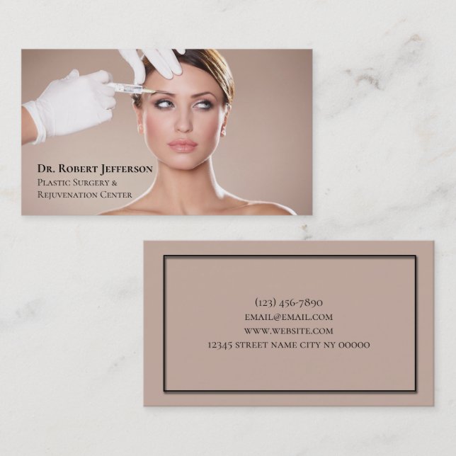 Plastic Surgery & Rejuvenation Centre Business Card (Front/Back)
