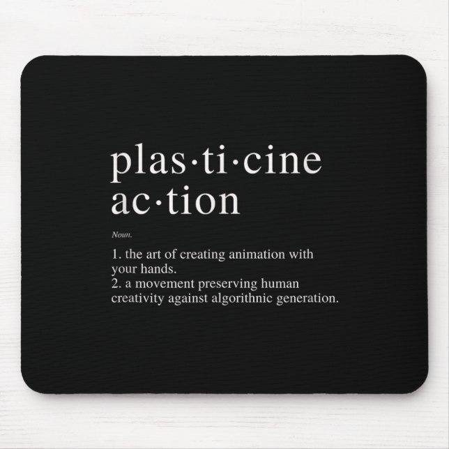 Plasticine Action Definition Minimalist Support Hu Mouse Pad (Front)